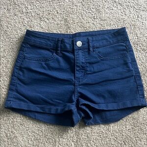 H&M Dark Navy High Waist Casual Shorts